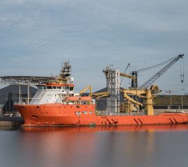large Normand Fortress support ship built in 2006